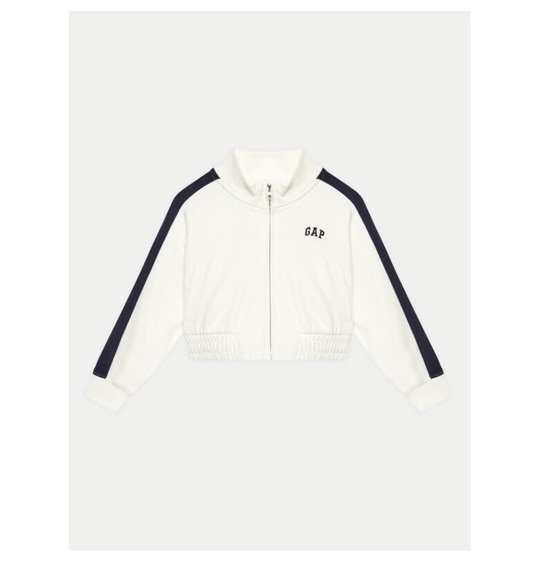 Блуза за момиче -  305289858 - Памук/Рециклиран полиестер - 134 см - Бяла GAP