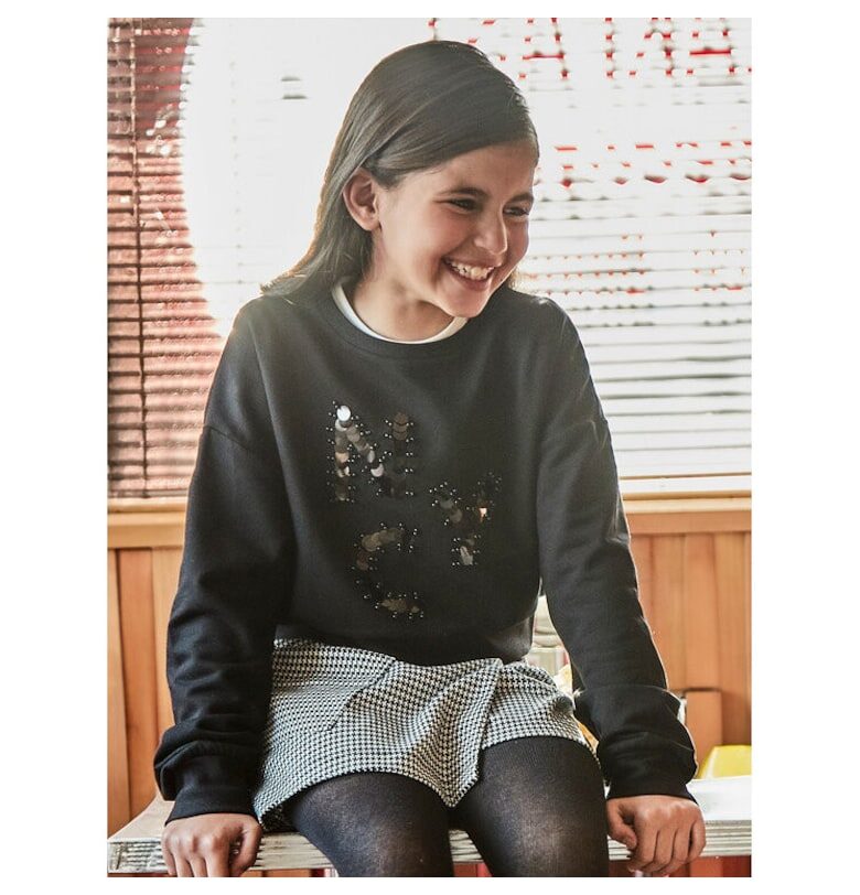 Блуза за момиче - Майорал - 304330599 - Вискоза - Черна Mayoral