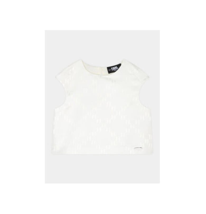 Блуза за момиче -  Полиестер - Бежов - Бежов KARL LAGERFELD KIDS