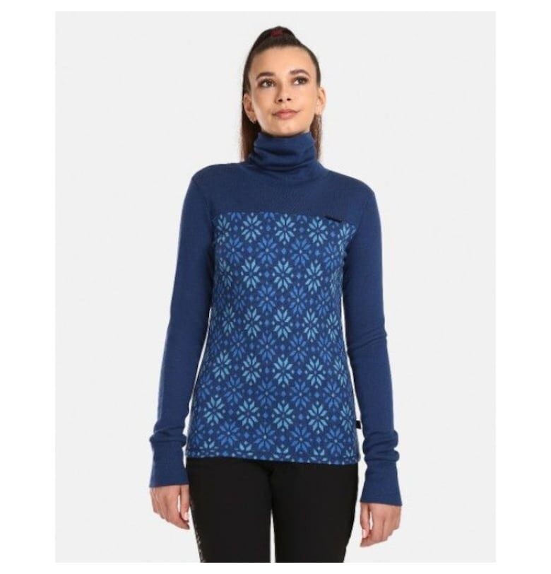 Блуза по боди от мериносова вълна -  Jannu - Blue KILPI