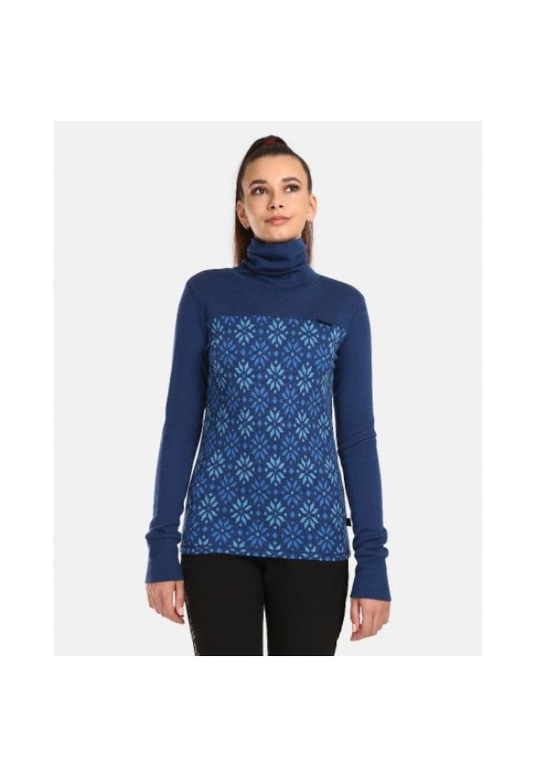 Блуза по боди от мериносова вълна - Jannu - Blue KILPI