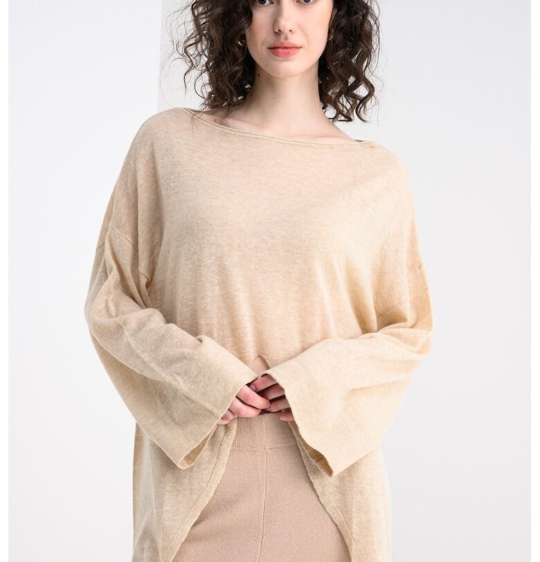 Блуза с вълна от алпака - Камел United Colors of Benetton