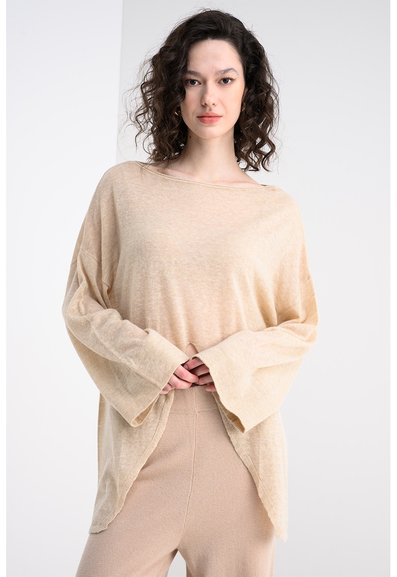 Блуза с вълна от алпака - Камел United Colors of Benetton