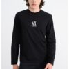 Блуза с лого - Бял/Черен ARMANI EXCHANGE