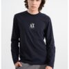 Блуза с лого - Ултрамарин синьо ARMANI EXCHANGE
