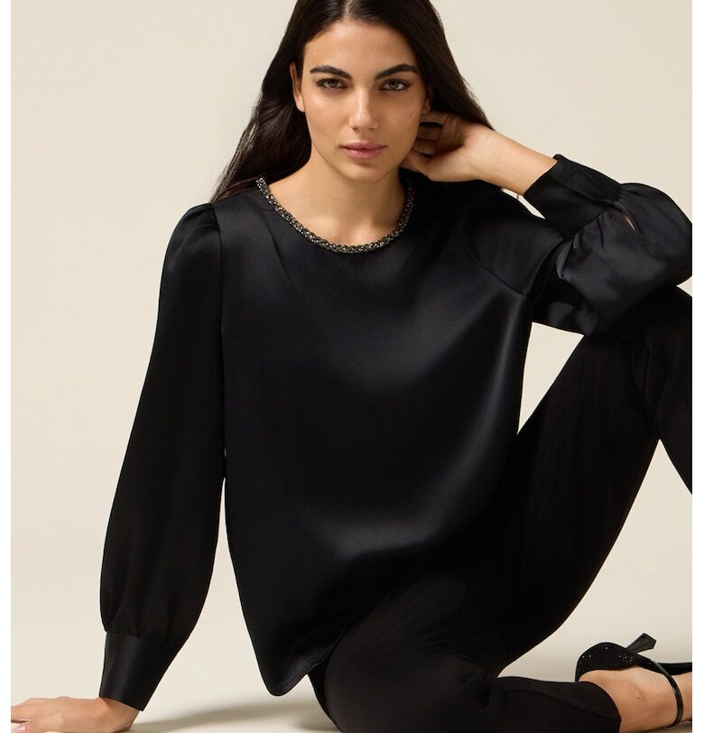 Блуза с овално деколте Oltre