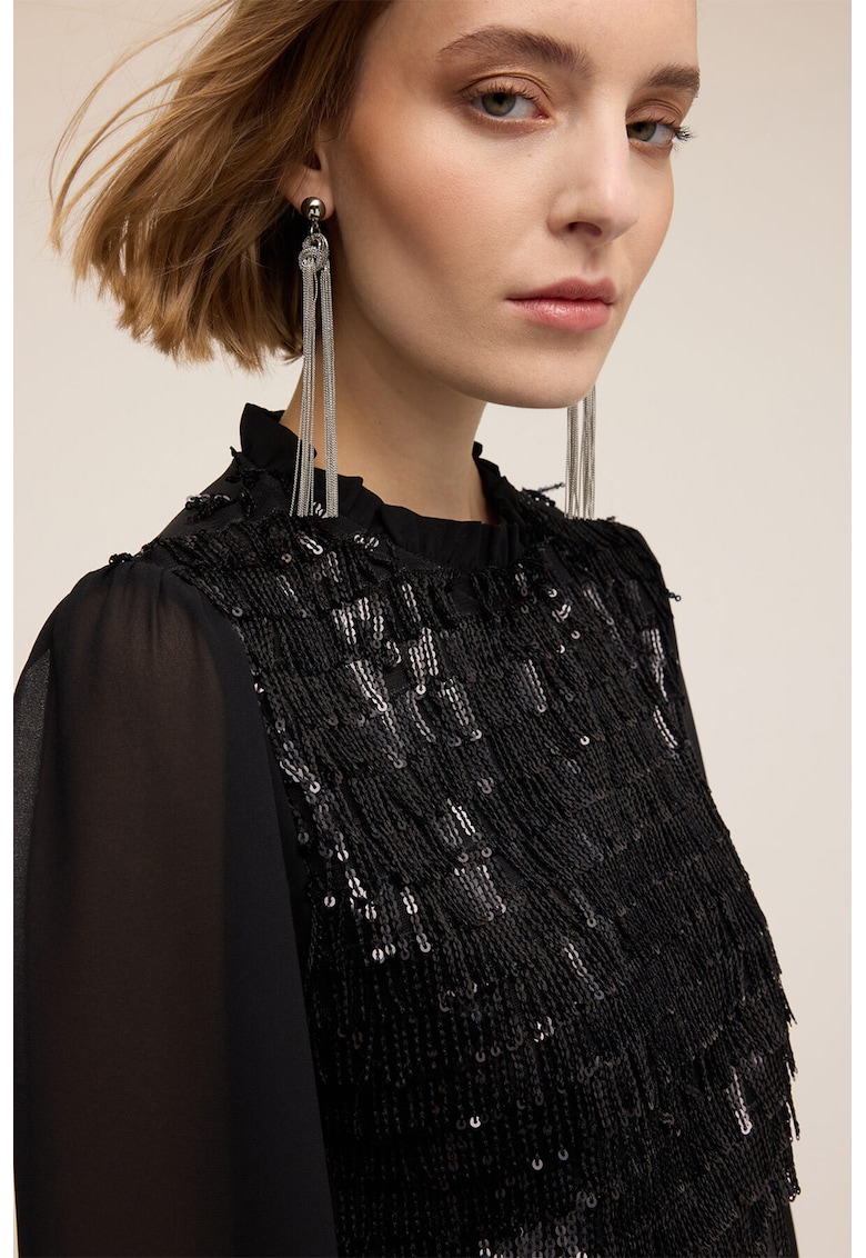 Блуза с пайети - Черен Motivi