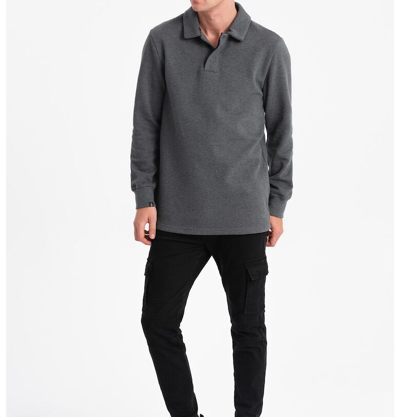 Блуза с памук с яка OMBRE