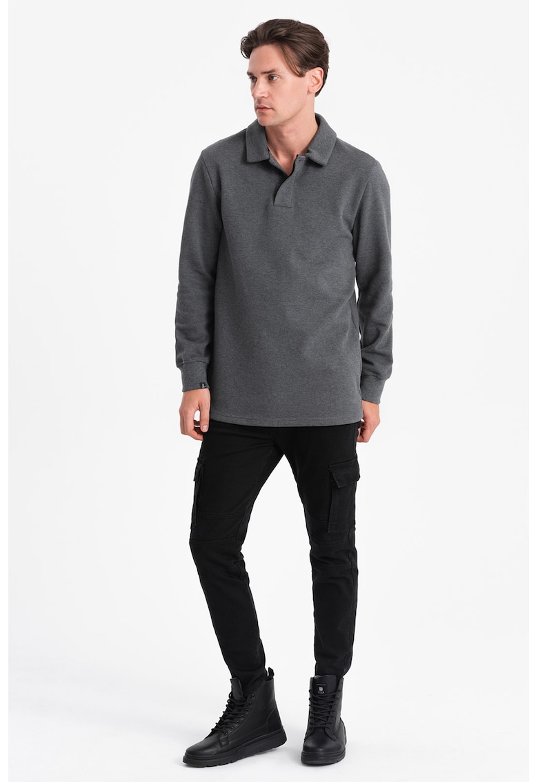 Блуза с памук с яка OMBRE