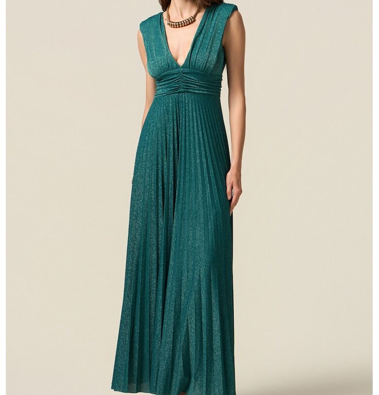 Бляскава рокля с шпиц Oltre