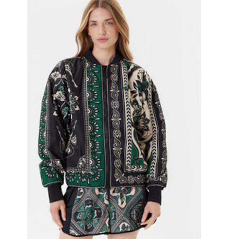 Бомбър яке с принт и паднали ръкави - adidas