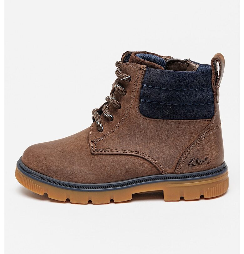 Боти Lorcam от кожа и велур Clarks