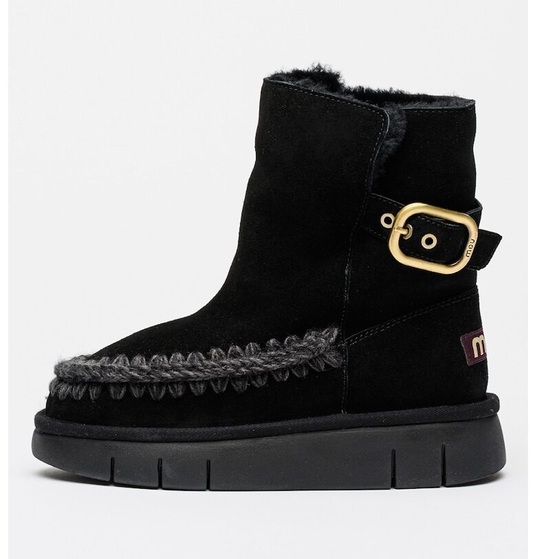 Боти от велур Bounce с равна платформа Mou