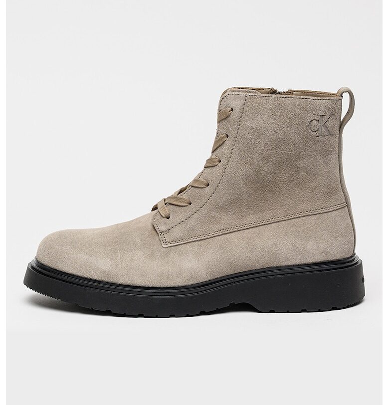 Боти от велур с цип CALVIN KLEIN JEANS