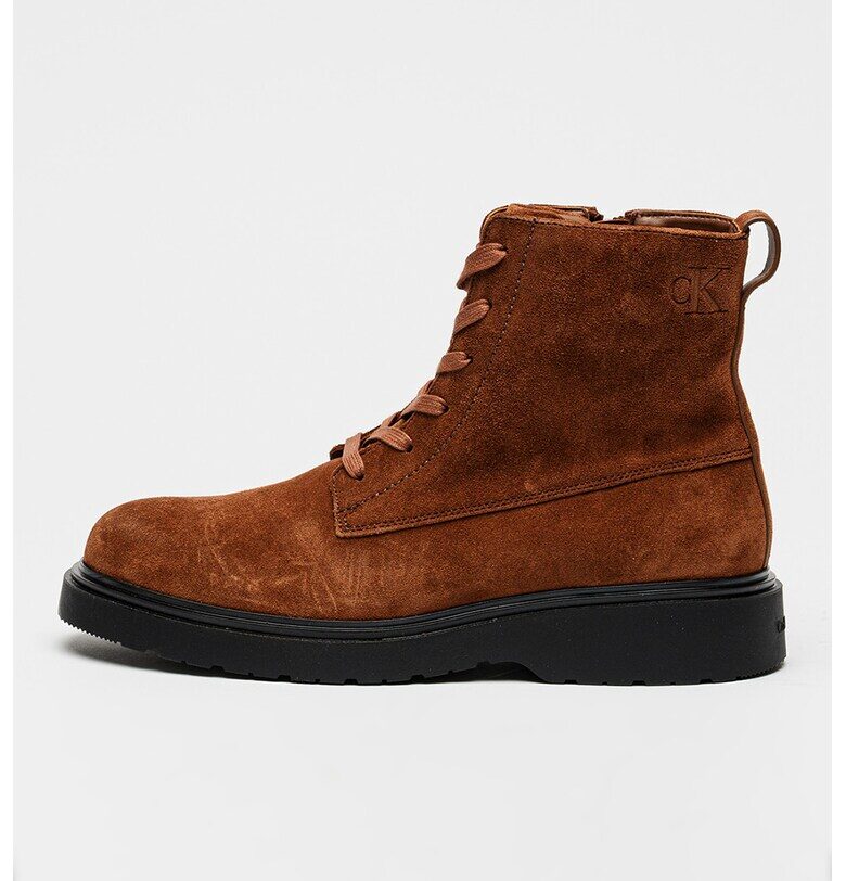 Боти от велур с цип CALVIN KLEIN JEANS