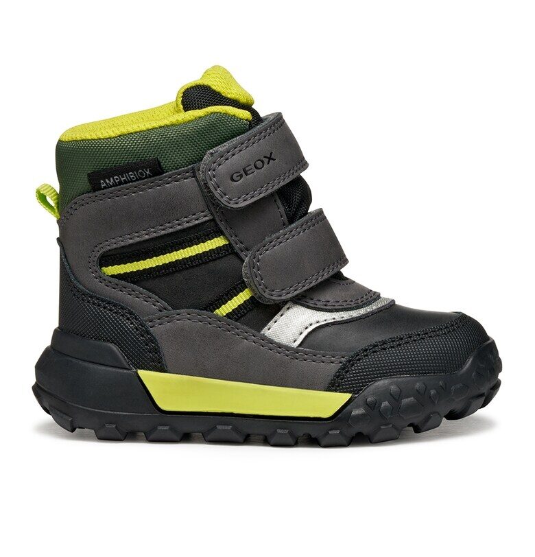 Боти от еко кожа с велкро Geox