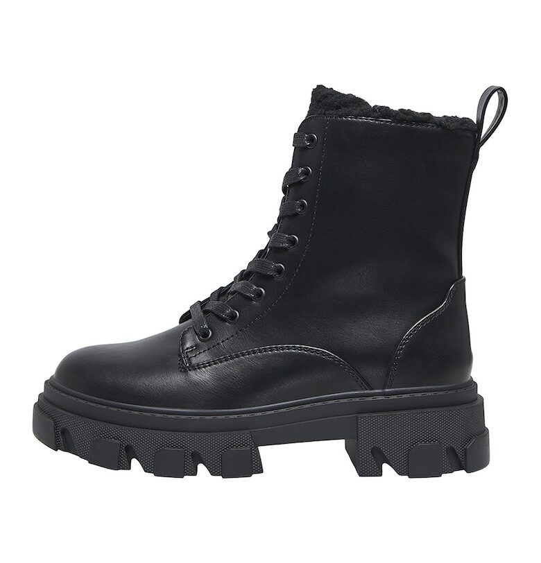 Боти от еко кожа с връзки Only