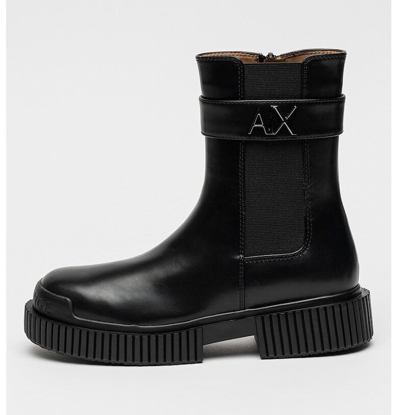 Боти от еко кожа с декоративна каишка ARMANI EXCHANGE