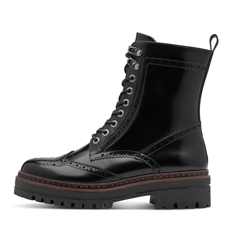 Боти от еко кожа с декоративни перфорации Tamaris