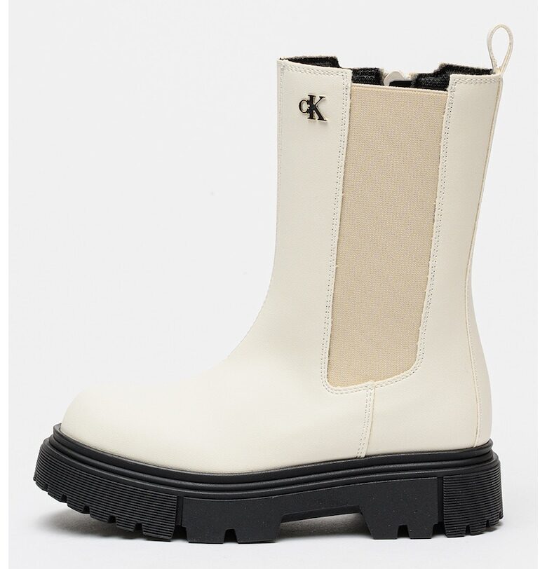 Боти от еко кожа с еластични детайли CALVIN KLEIN