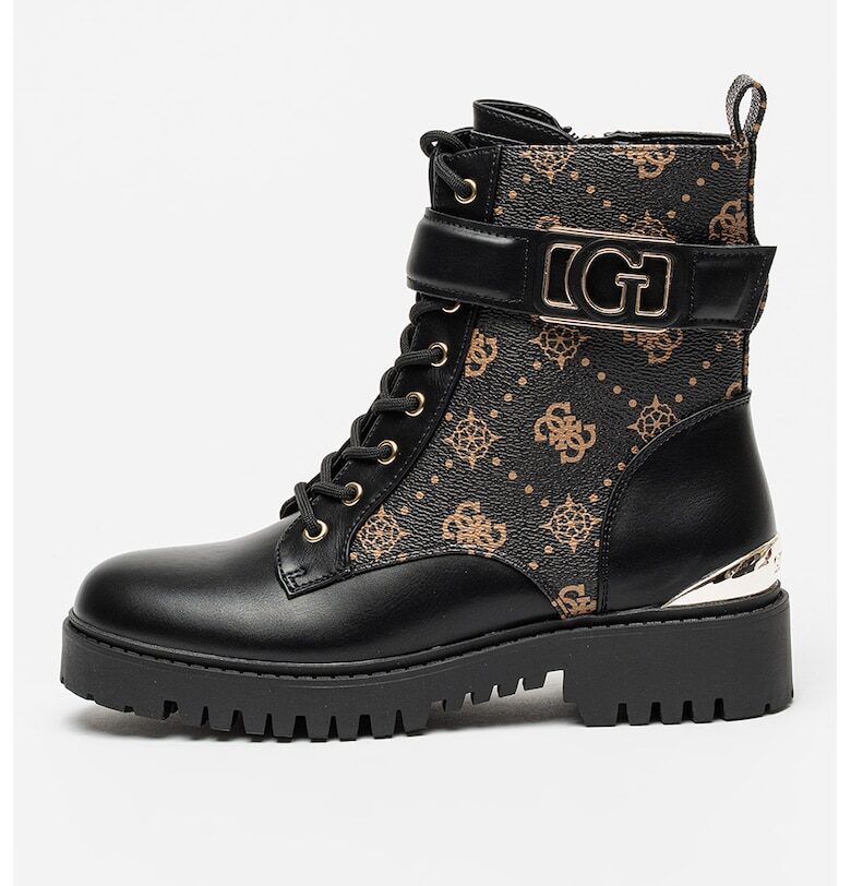 Боти от еко кожа с метално лого GUESS