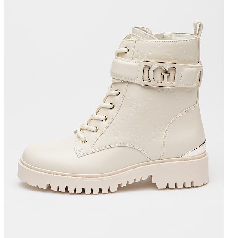 Боти от еко кожа с метално лого GUESS