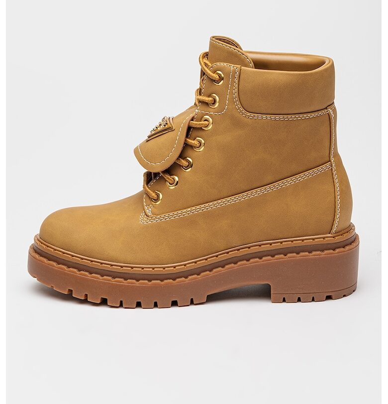 Боти от еко кожа с метално лого GUESS