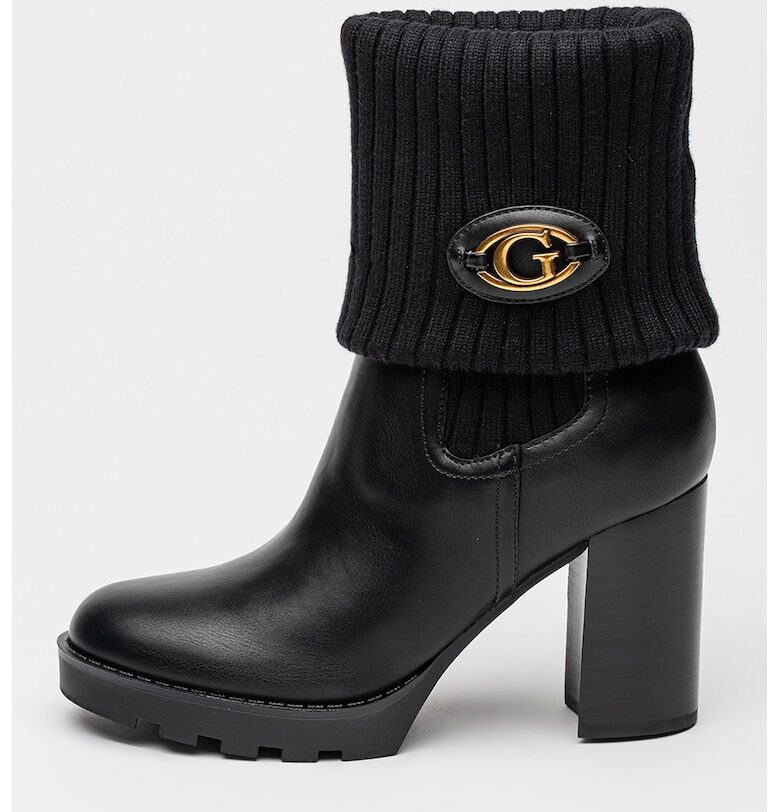 Боти от еко кожа с плетени детайли GUESS