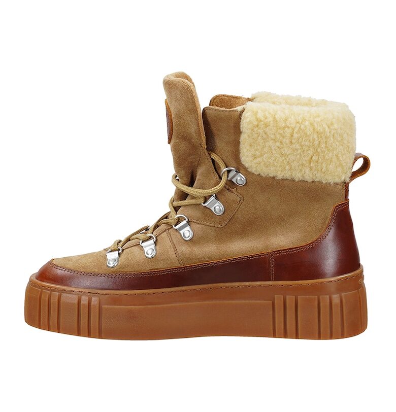 Боти от кожа и велур Snowmont с връзки Gant