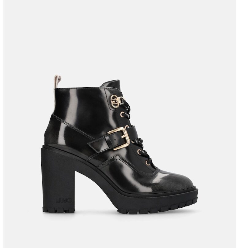 Боти от кожа и еко кожа с масивен ток Liu Jo