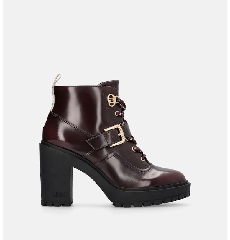 Боти от кожа и еко кожа с масивен ток Liu Jo