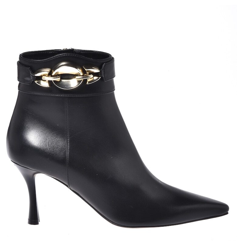 Боти с ток и метален детайл Baldinini