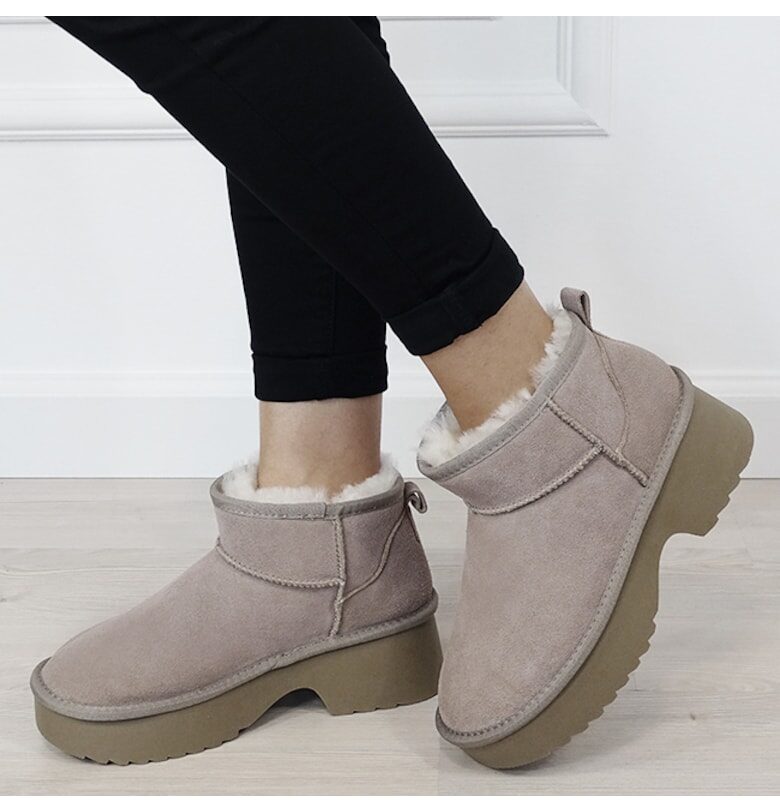 Боти светло каки от естествена кожа W5878 114 18279 SOFILINE