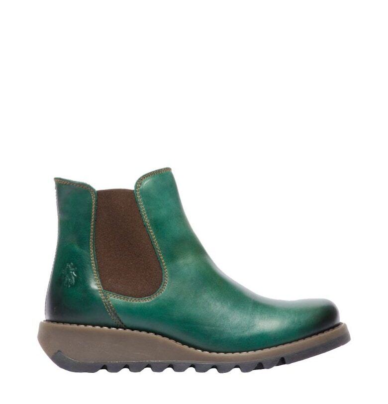 Ботуши Salv -  Дамски - Естествена кожа - Зелени Fly London