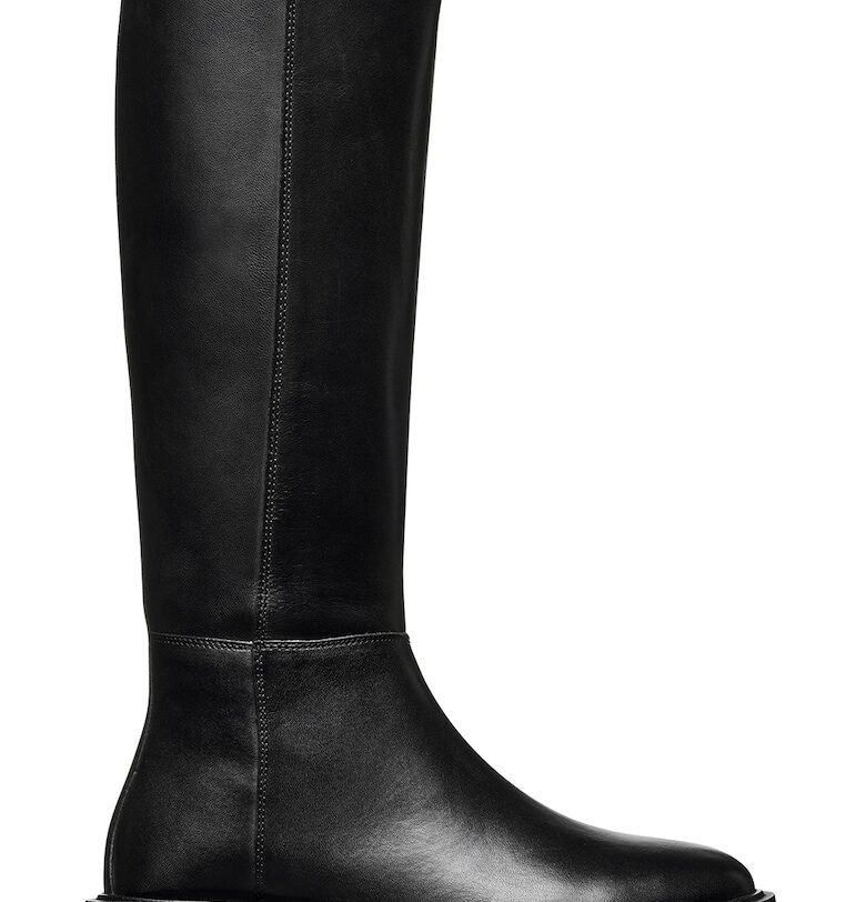 Ботуши до коляното с кожа и еко кожа Geox