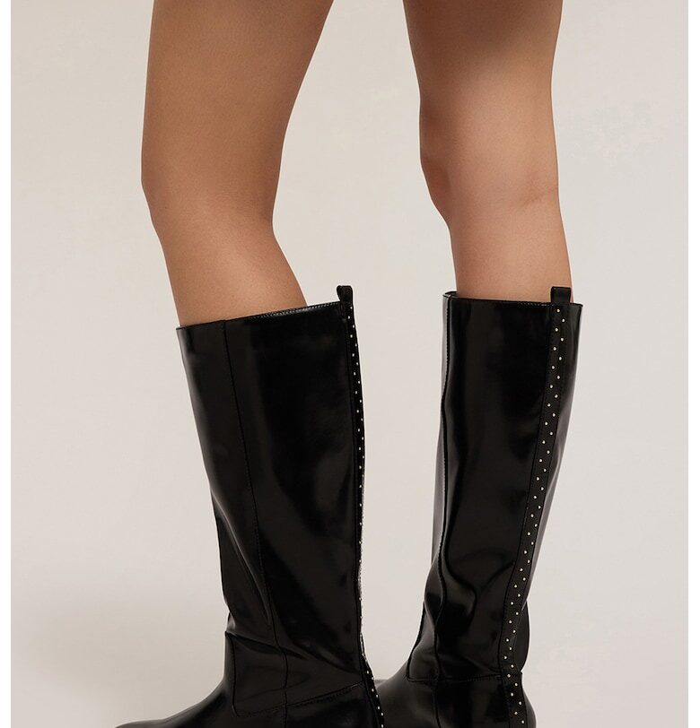 Ботуши до коляното с метални нитове Motivi