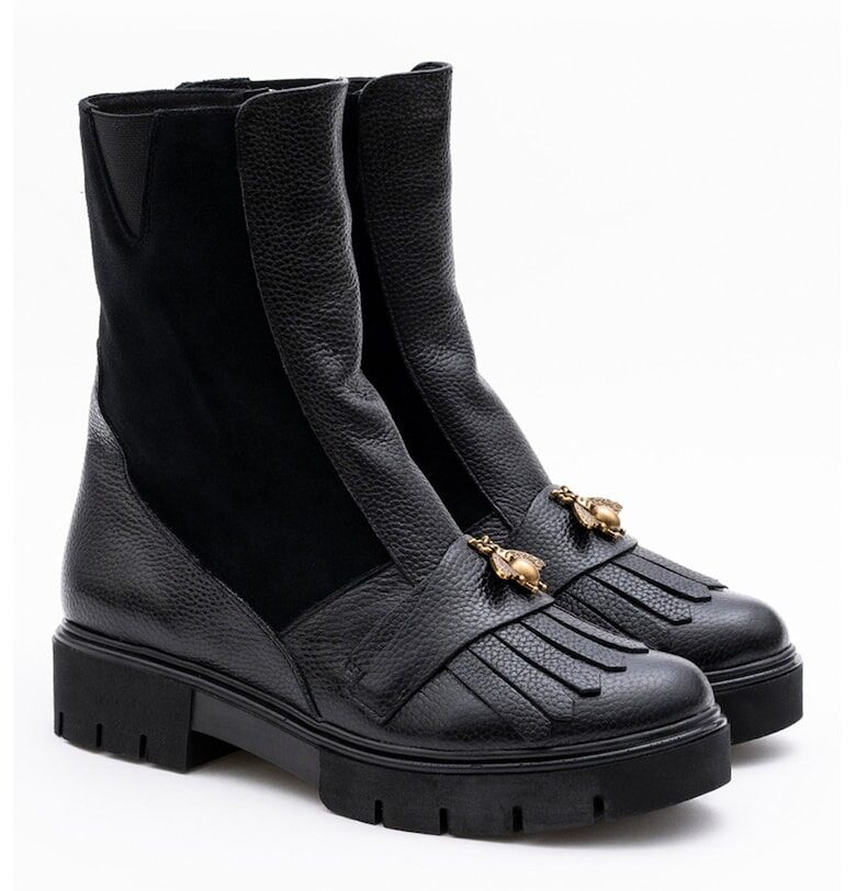 Ботуши с цип и велур VAGAM