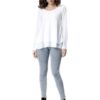 Бяла дамска блуза Auckes L020 - Бял Lenitif