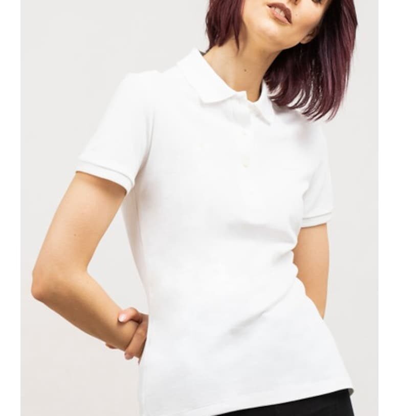 Бяла памучна тениска  Бял Lacoste