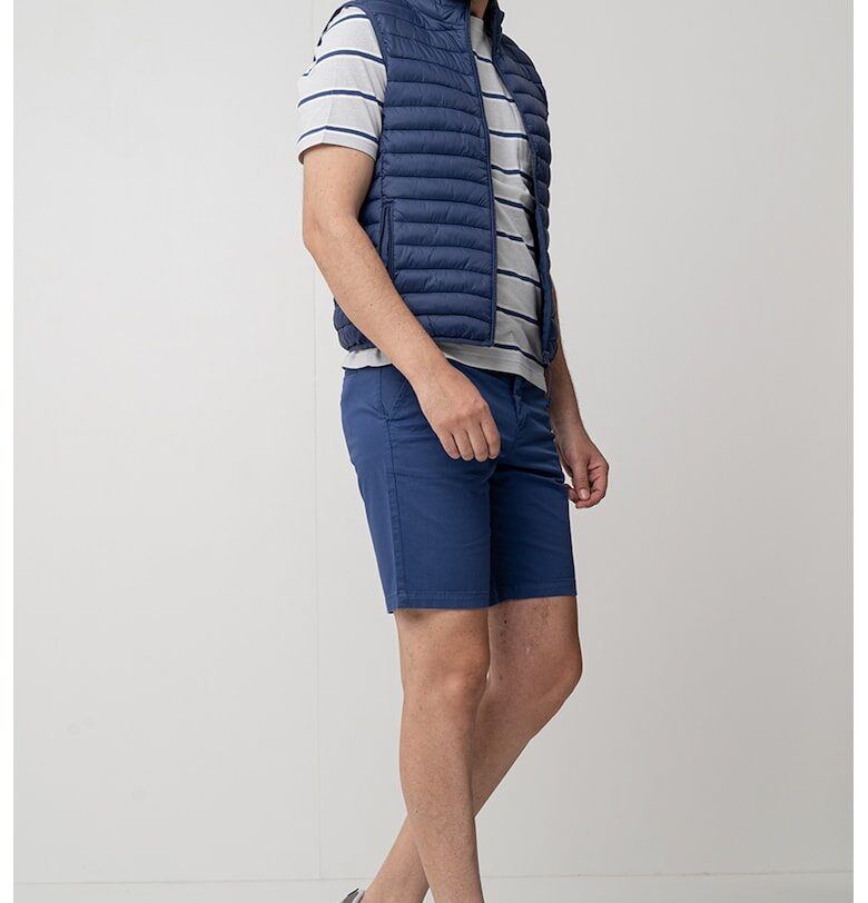 Ватиран елек с цип - Индигово синьо United Colors of Benetton