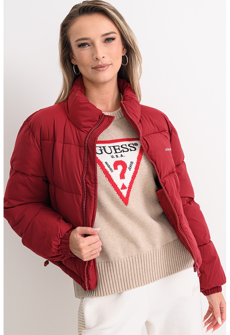 Ватирано зимно яке - Тъмночервен GUESS JEANS