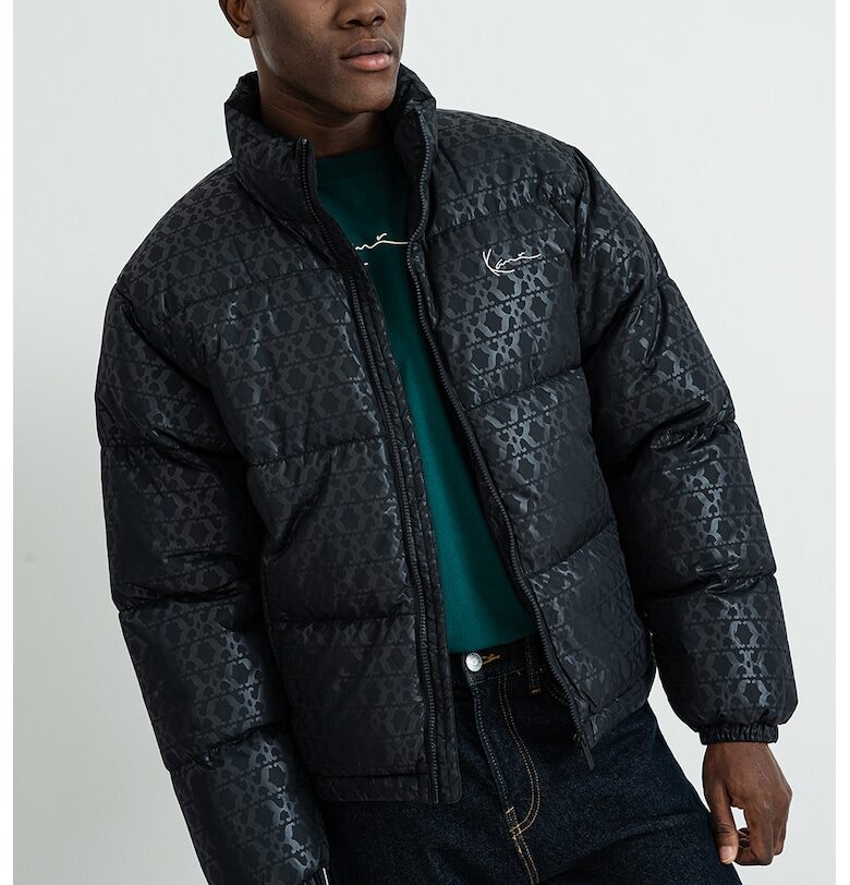 Ватирано зимно яке с висока яка - Черен Karl Kani