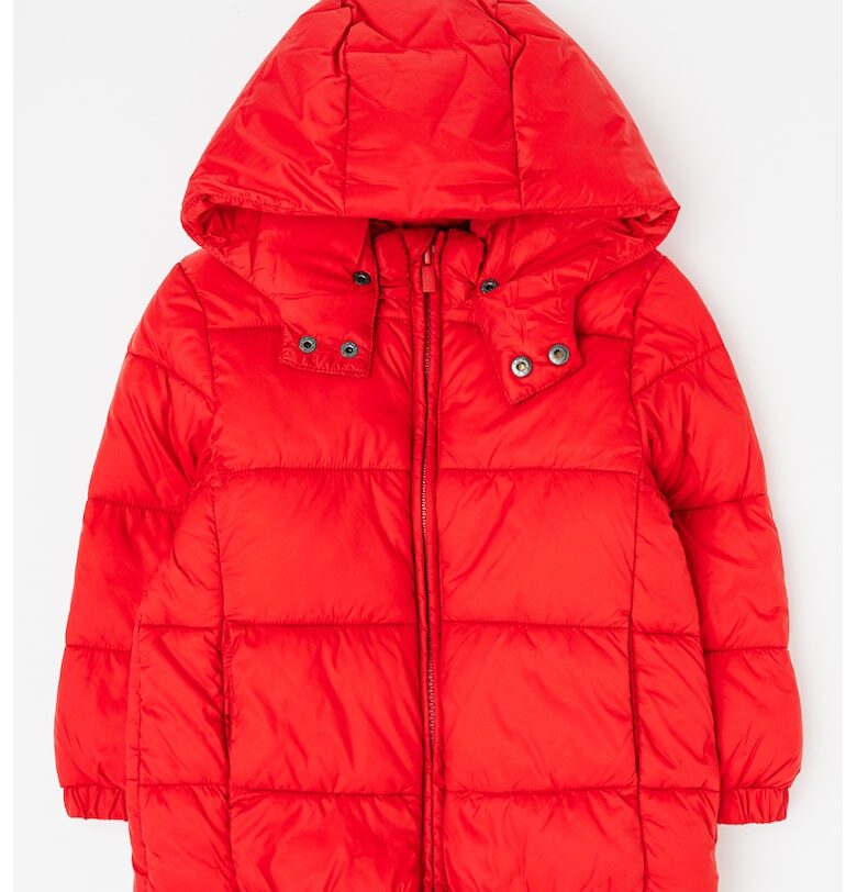 Ватирано зимно яке с качулка - Тъмночервен Mayoral