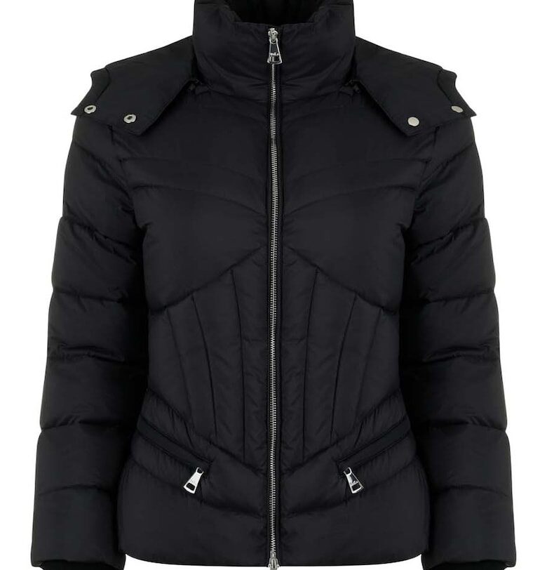 Ватирано яке с пух - Черен DiKa