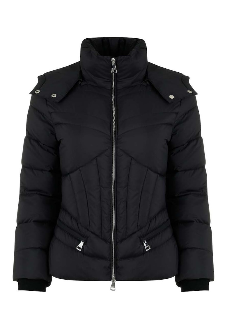 Ватирано яке с пух - Черен DiKa