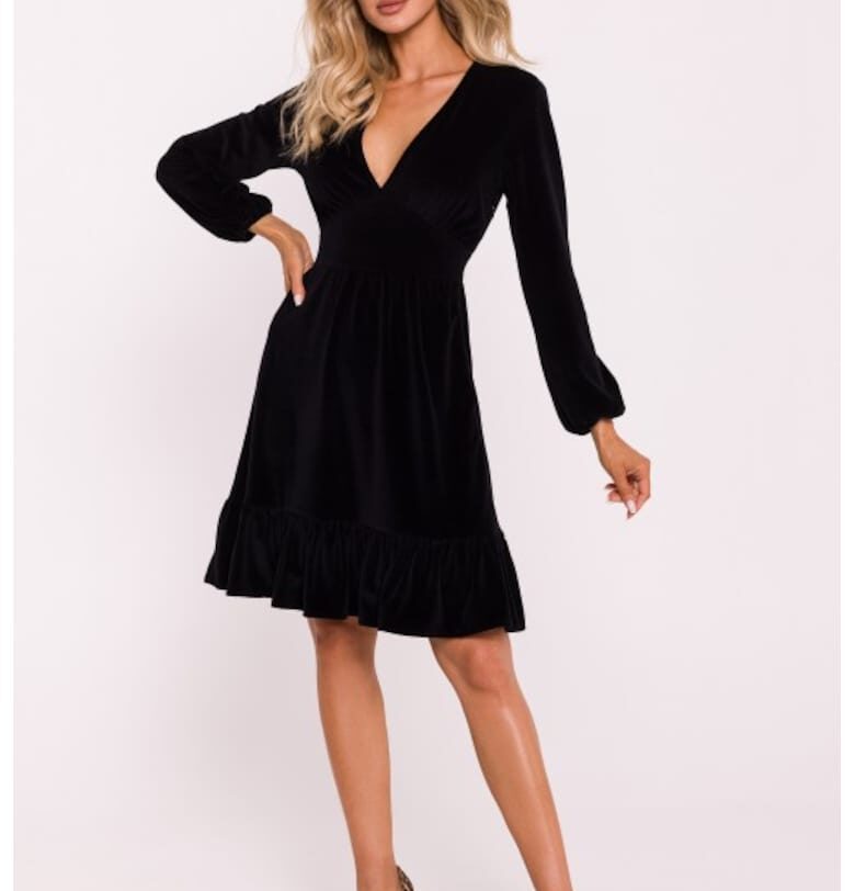 Велурена рокля с бюстие MOE