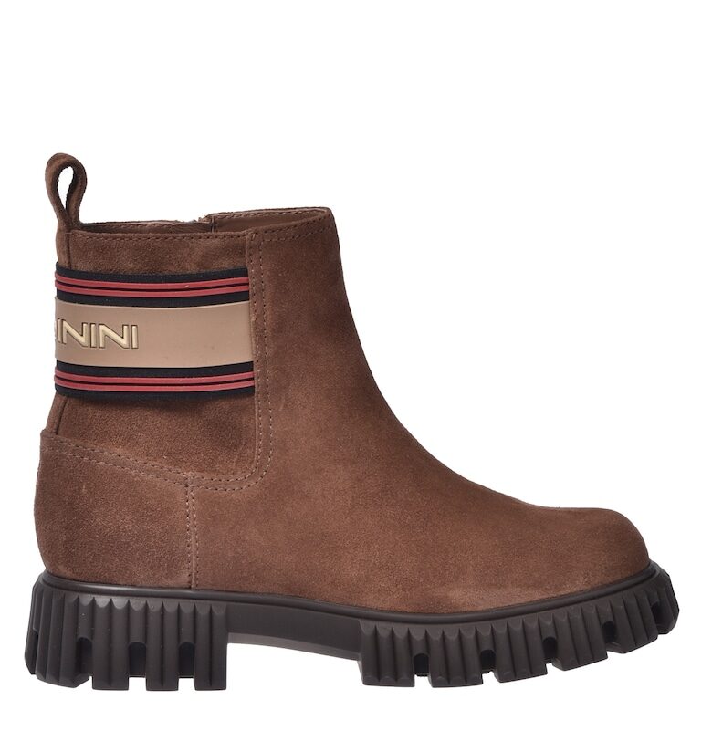 Велурени боти с лого Baldinini