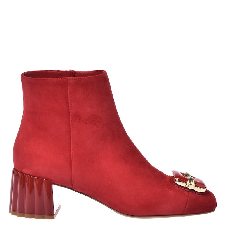 Велурени боти с масивен ток Baldinini