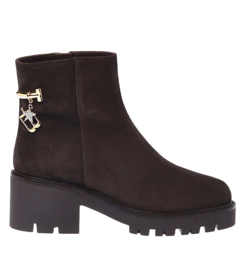 Велурени боти с масивен ток Baldinini