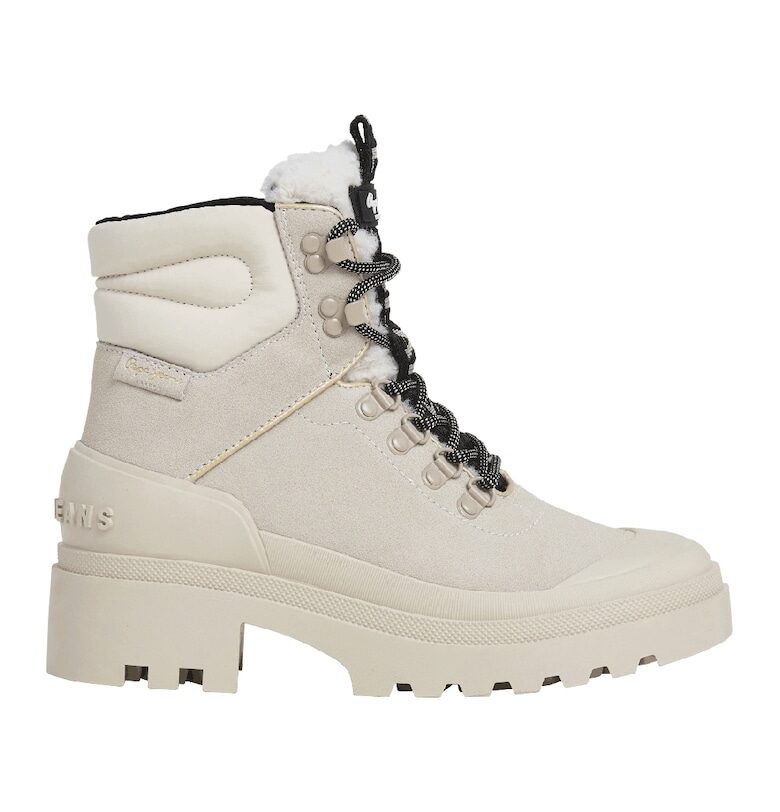 Велурени боти с масивен ток Pepe Jeans London